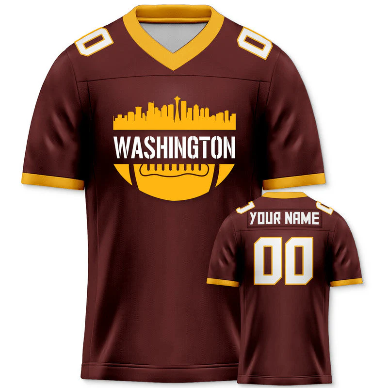 Custom Football Jersey With Washington City Souvenir Fashion Football Shirt